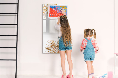 Dry erase board magnetic Golden leaves