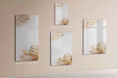 Dry erase board magnetic Golden leaves