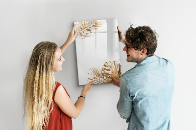 Dry erase board magnetic Golden leaves