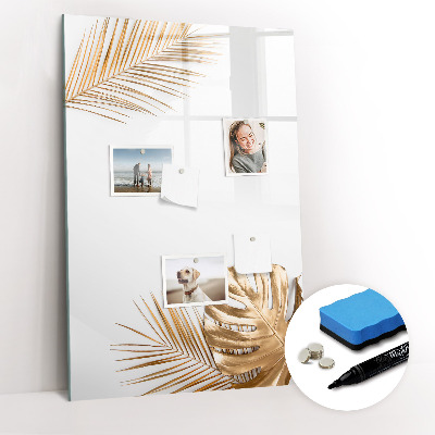 Dry erase board magnetic Golden leaves