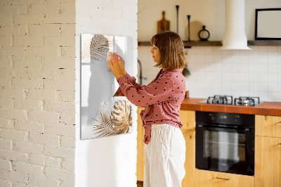 Dry erase board magnetic Golden leaves
