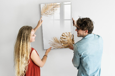 Dry erase board magnetic Golden leaves