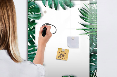 Dry erase magnetic board Monstera frame