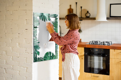 Dry erase magnetic board Monstera frame