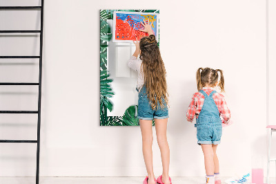 Dry erase magnetic board Monstera frame