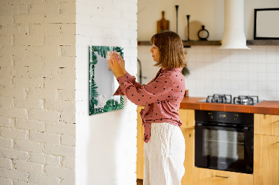 Dry erase magnetic board Monstera frame