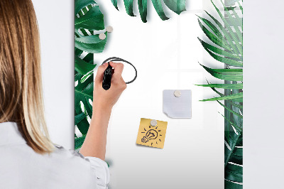 Dry erase magnetic board Monstera frame