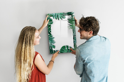 Dry erase magnetic board Monstera frame