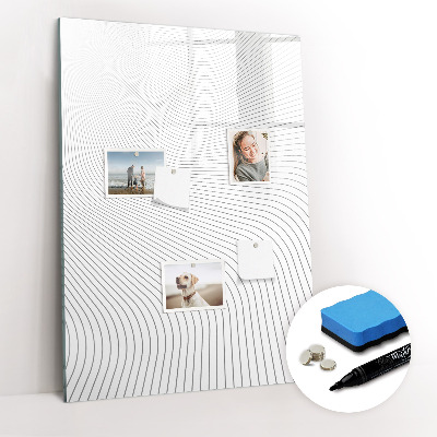 Dry erase magnetic board Gray lines