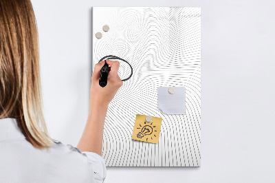 Dry erase magnetic board Gray lines