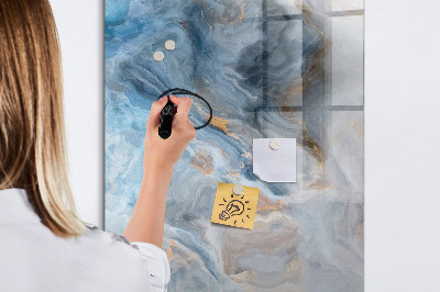 Dry erase magnetic board Marble pattern