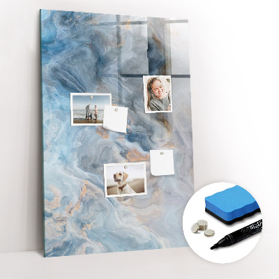Dry erase magnetic board Marble pattern