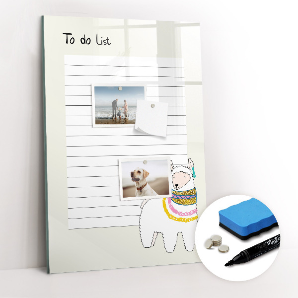 Dry erase magnetic board To-do list