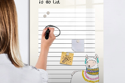 Dry erase magnetic board To-do list