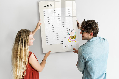 Dry erase magnetic board To-do list