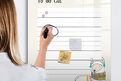 Magnetic drawing board To-do list