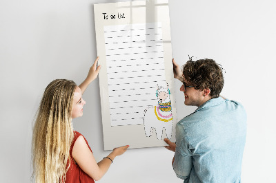 Dry erase magnetic board To-do list
