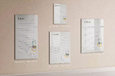 Magnetic drawing board To-do list