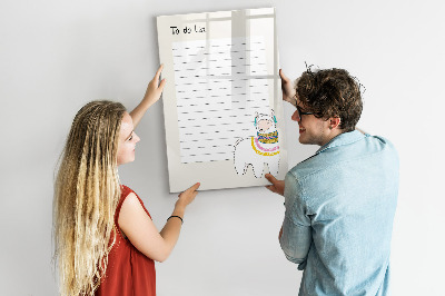 Magnetic drawing board To-do list