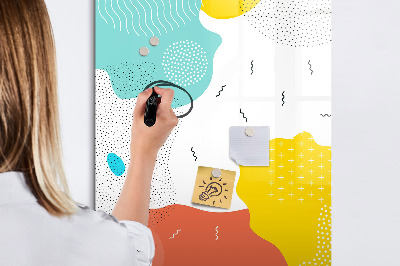 Dry erase board magnetic Colorful scribbles