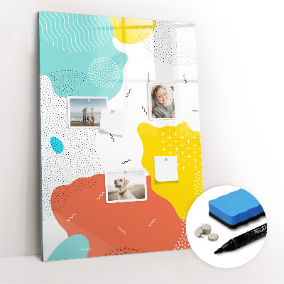 Dry erase board magnetic Colorful scribbles
