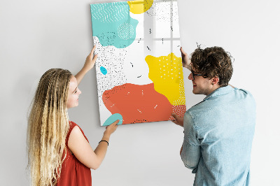 Dry erase board magnetic Colorful scribbles