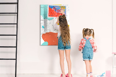 Dry erase board magnetic Colorful scribbles