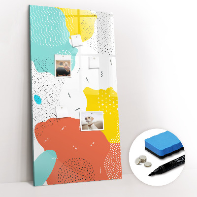 Dry erase board magnetic Colorful scribbles