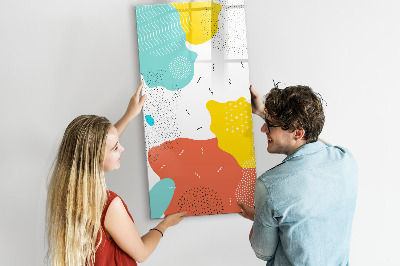 Dry erase board magnetic Colorful scribbles