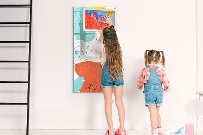 Dry erase board magnetic Colorful scribbles