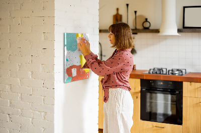 Dry erase board magnetic Colorful scribbles