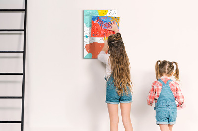 Dry erase board magnetic Colorful scribbles