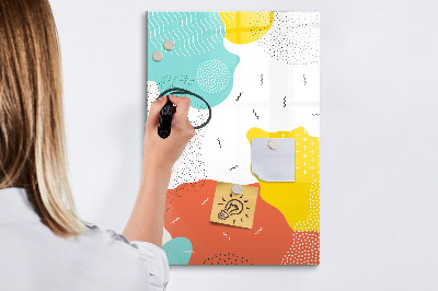 Dry erase board magnetic Colorful scribbles