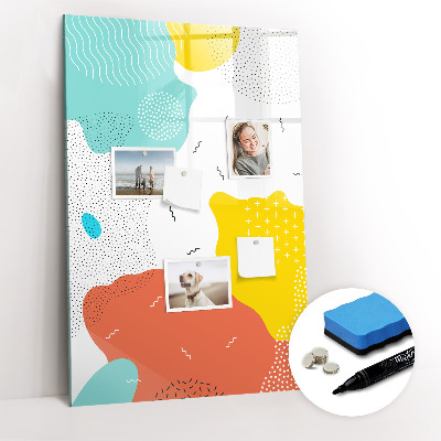 Dry erase board magnetic Colorful scribbles
