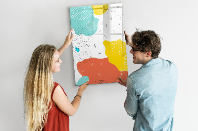 Dry erase board magnetic Colorful scribbles