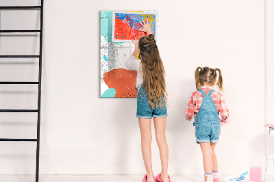Dry erase board magnetic Colorful scribbles