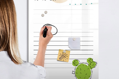 Dry erase board magnetic To-do list