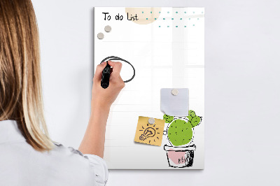Dry erase board magnetic To-do list