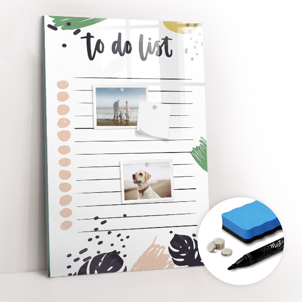 Dry erase magnetic board To-do list
