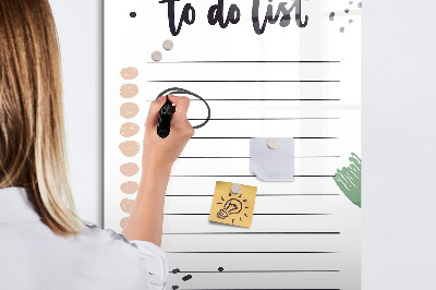 Dry erase magnetic board To-do list