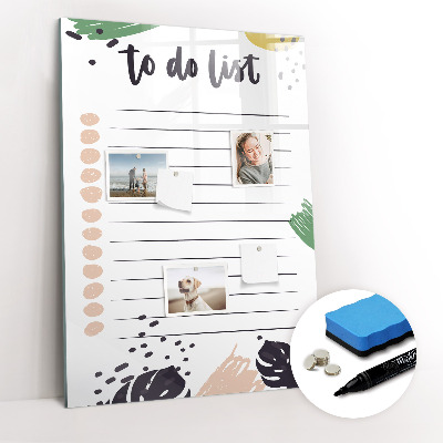 Dry erase magnetic board To-do list