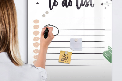 Dry erase magnetic board To-do list