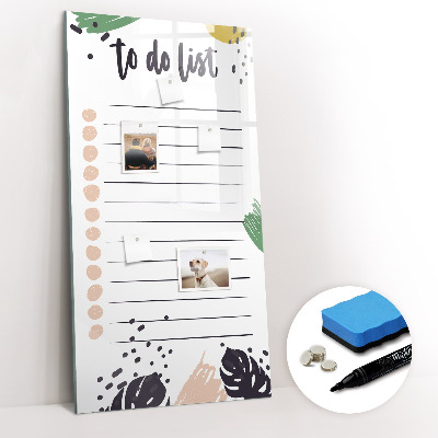 Dry erase magnetic board To-do list