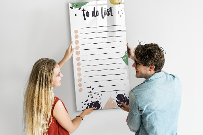 Magnetic writing board To-do list