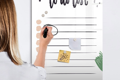 Dry erase magnetic board To-do list