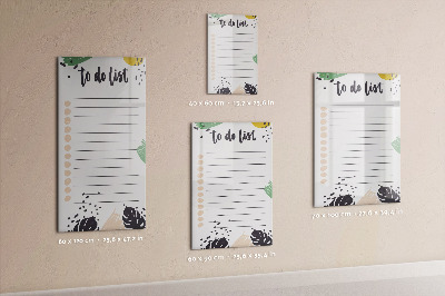 Dry erase magnetic board To-do list