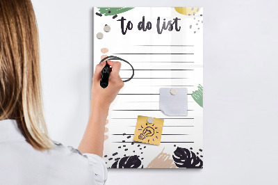 Dry erase magnetic board To-do list