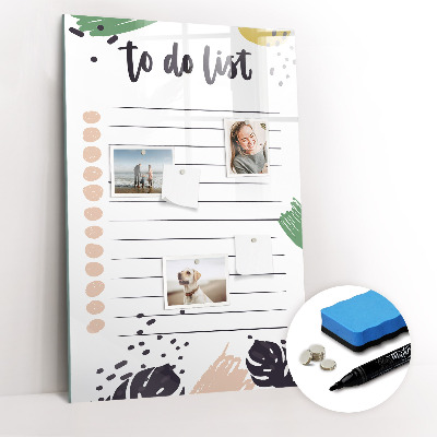 Magnetic writing board To-do list