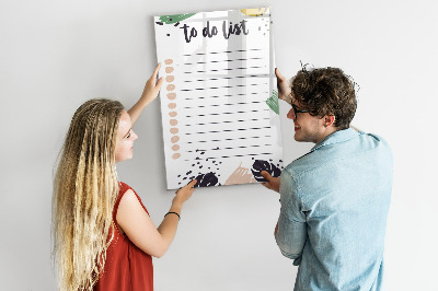 Magnetic writing board To-do list