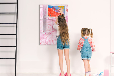 Magnetic board with marker Summer flowers